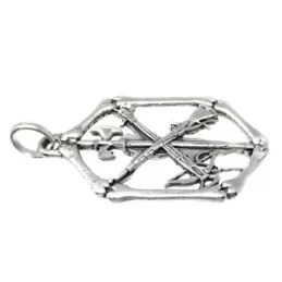 Cristo de la Legión colgante Plata Ley 925m macizo 53mm. Calado unise