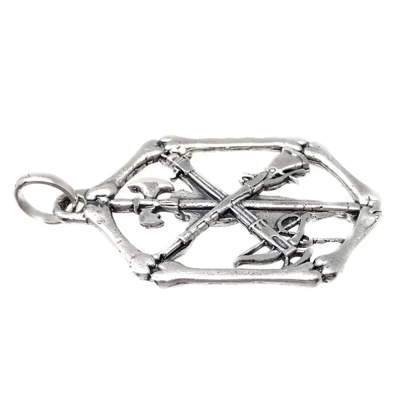 Cristo de la Legión colgante Plata Ley 925m macizo 53mm. Calado unise