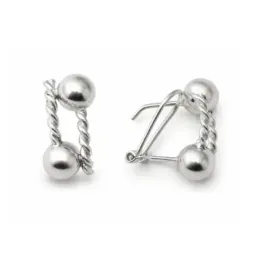 Pendientes plata Ley 925m tonisa bolas 7mm. [AB1425]