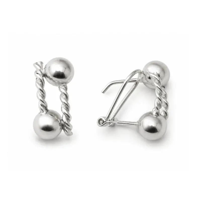 Pendientes plata Ley 925m tonisa bolas 7mm. [AB1425]