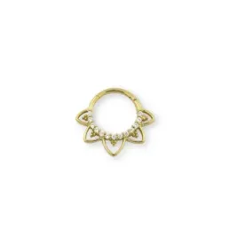 Aro Pendiente Piercing Medio Par Plata Ley 925m chapado oro 10 mm. ci