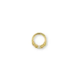 Aro Pendiente Piercing Medio Par Plata Ley 925m chapado oro 8 mm. cir