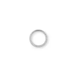 Aro Pendiente Piercing Medio Par Plata de Ley 925m con 10 mm. y circo