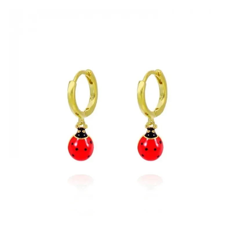 Aros Pendientes en Plata de Ley 925m chapados oro 11 mm. diámetro mar