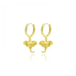 Aros Pendientes en Plata de Ley 925m chapados en oro con 11 mm. anima