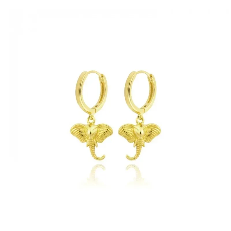 Aros Pendientes en Plata de Ley 925m chapados en oro con 11 mm. anima
