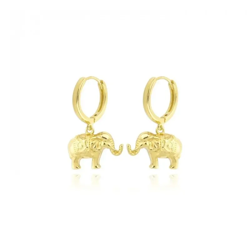 Aros Pendientes en Plata de Ley 925m chapados en oro con 11 mm. anima