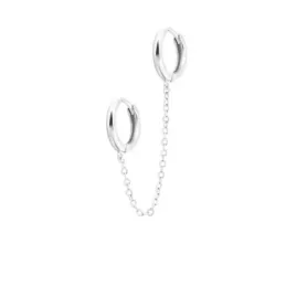 Pendientes Piercings en Plata de Ley 925m dos aros de 12 mm. total ca