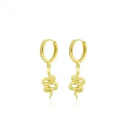 Aros Pendientes en Plata de Ley 925m chapados en oro con 11 mm. anima