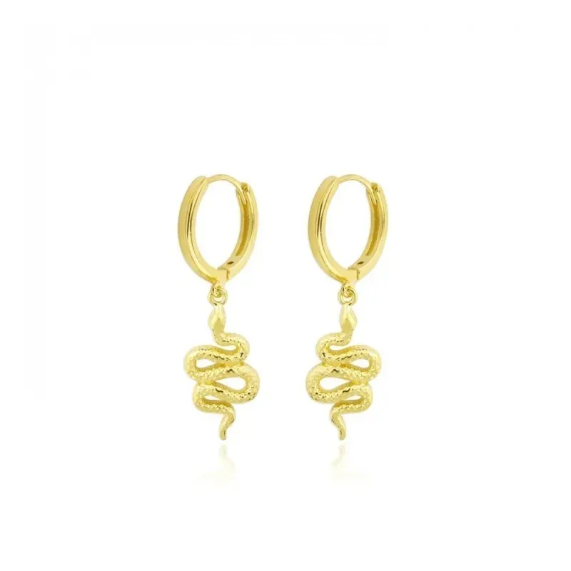 Aros Pendientes en Plata de Ley 925m chapados en oro con 11 mm. anima