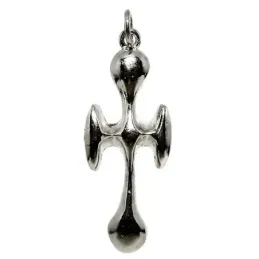 Cruz crucifijo plata Ley forma grande [1290]
