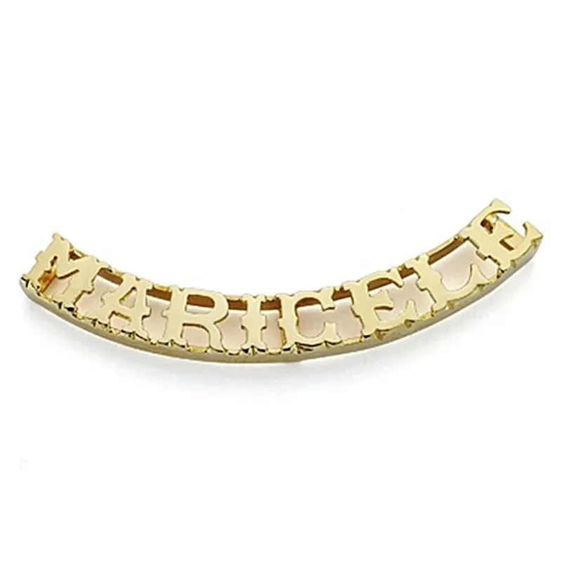 Colgante oro 18k nombre 8 letras a elegir [7080]