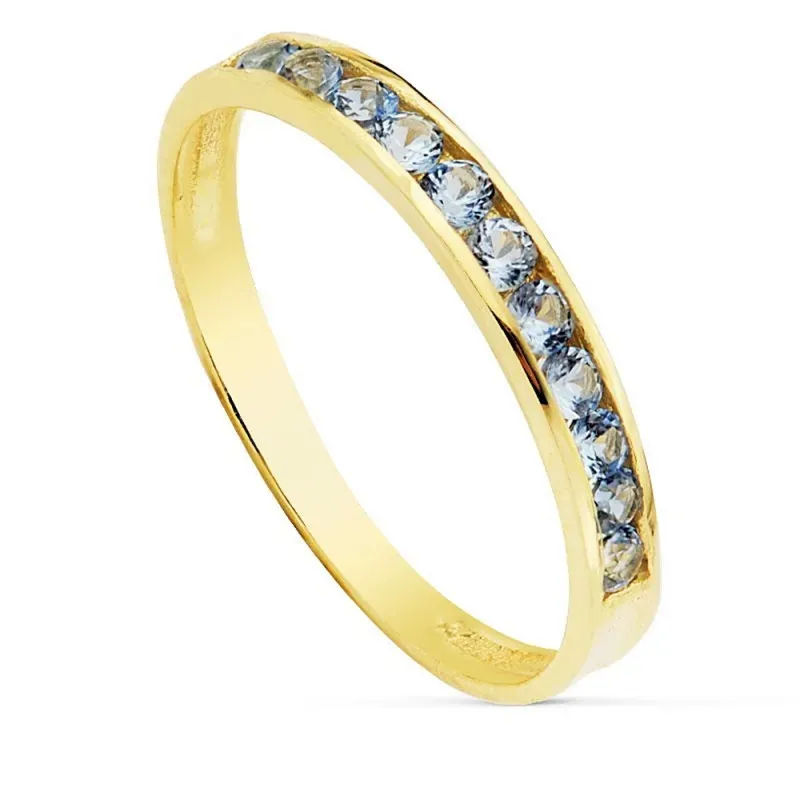 Sortija oro 18k aguamarina aguamarina [7437]
