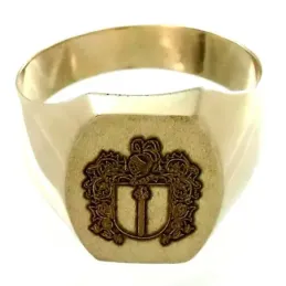 Sello oro 18k caballero hueco [7533]