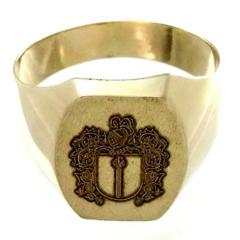 Sello oro 18k caballero hueco [7533]