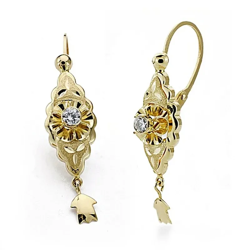 Pendientes oro 18k largos 28mm. cigarrón palillo hippie [7930]