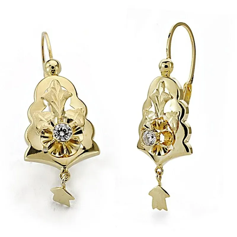 Pendientes oro 18k largos 25mm. cigarrón palillo hippie [7931]