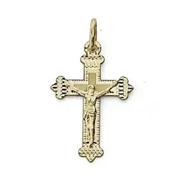 Crucifijo oro 18k Cristo 23mm. tallado [7993]