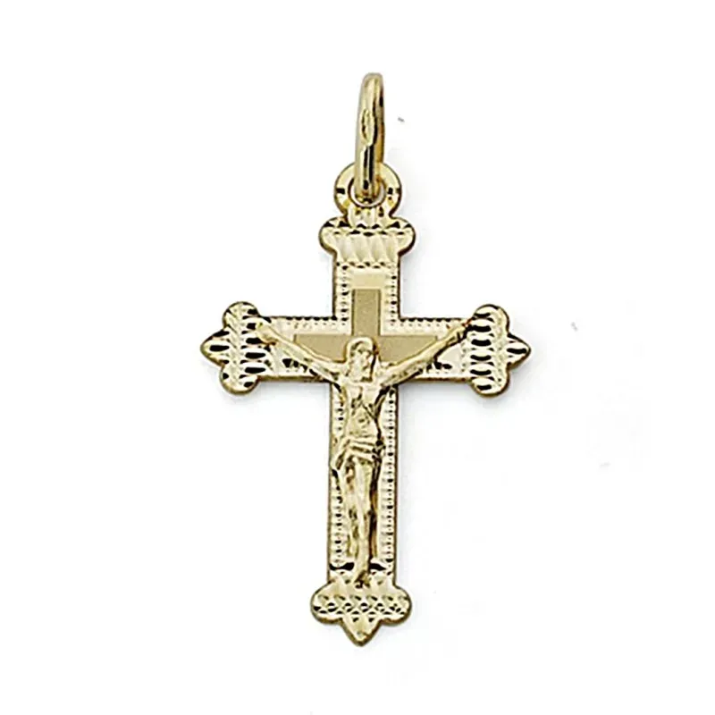 Crucifijo oro 18k Cristo 23mm. tallado [7993]