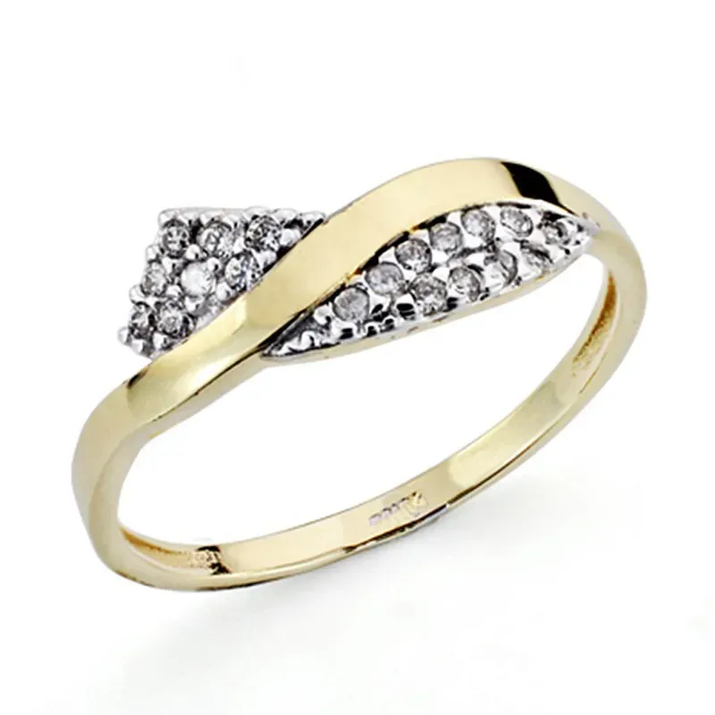 Soritja oro 18k bicolor circonitas [8019]
