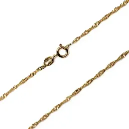 Cadena oro 18k maciza singapur 50 cm. 1,5 mm. 2.50 grs. [9516]