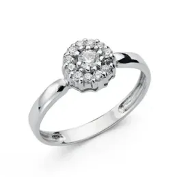 Sortija oro blanco 18k comunión circonitas [AA0512]