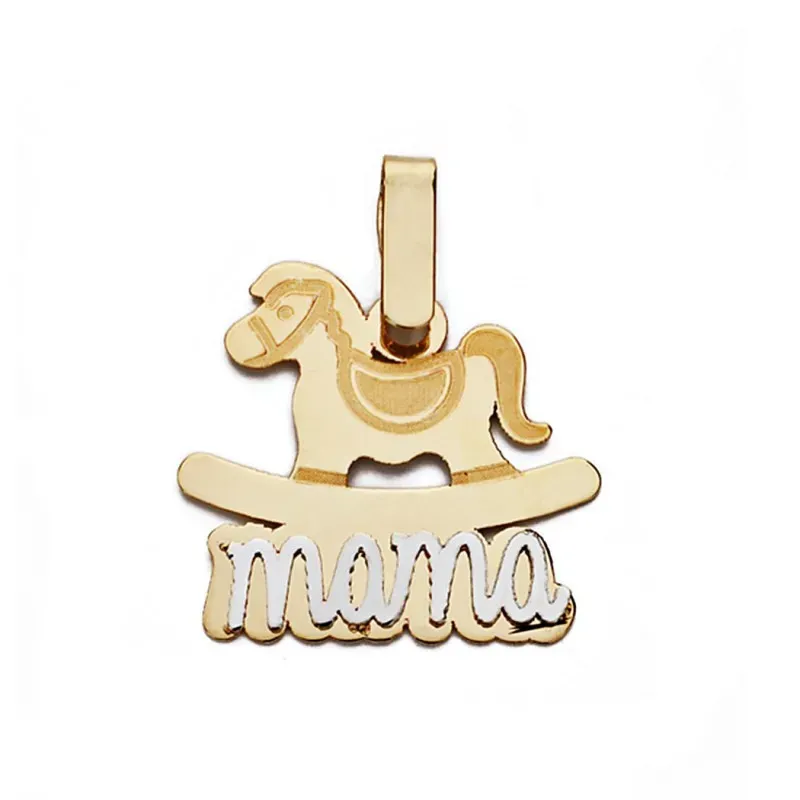 Colgante madre oro 9k 17mm. [AA0766] Regalo día madre