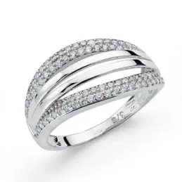 Sortija oro blanco 9k circonitas [AA0818]