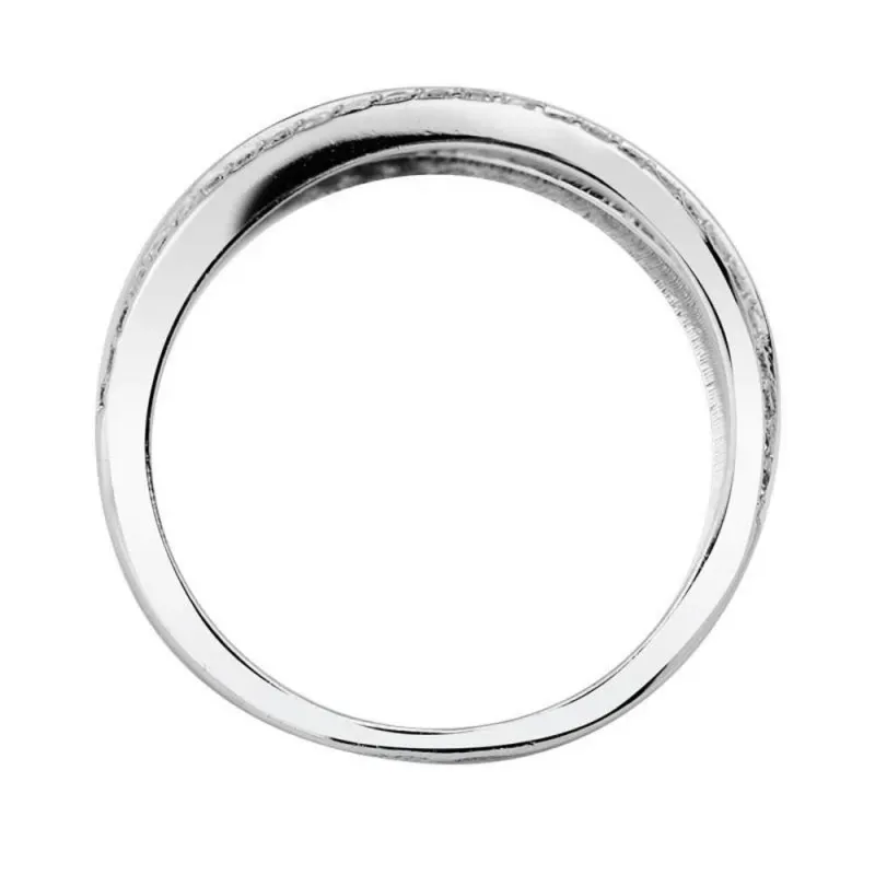 Sortija oro blanco 9k circonitas [AA0818]