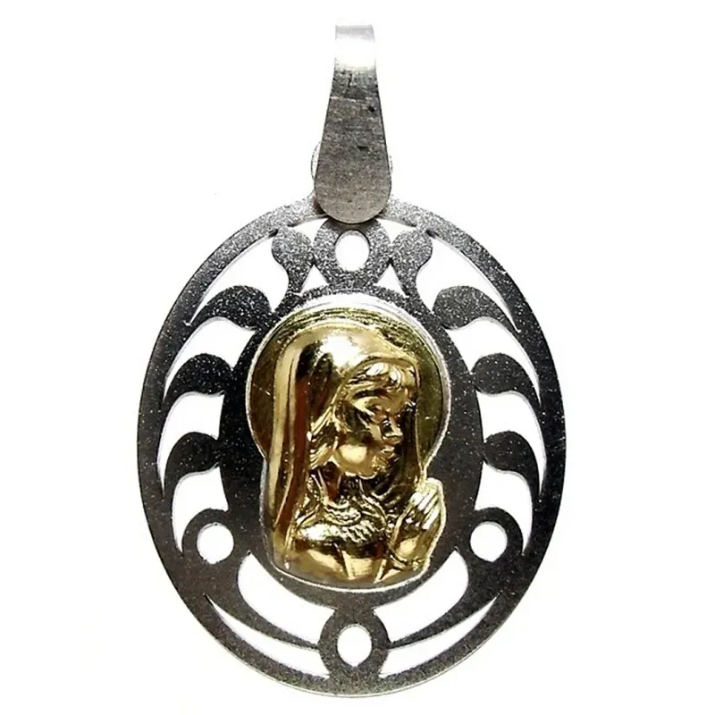 Medalla oro y plata Virgen Niña [4909]