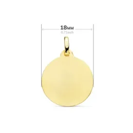 Medalla oro 18k San Antonio 18mm. bisel [7575]