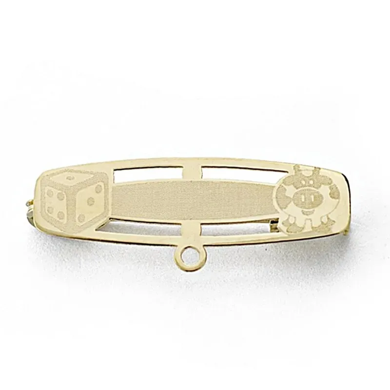 Alfiler oro 18k bebé 28mm. cerdito [7915GR]