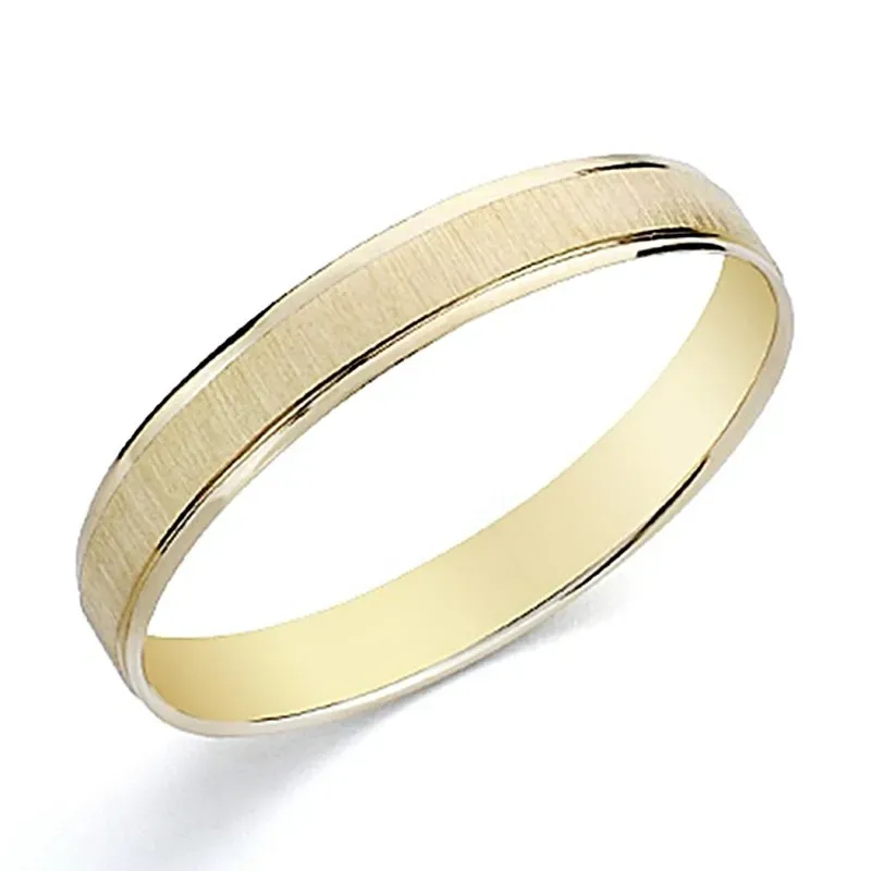 Alianza oro 18k 3,5mm. mate y brillo [8047GR]