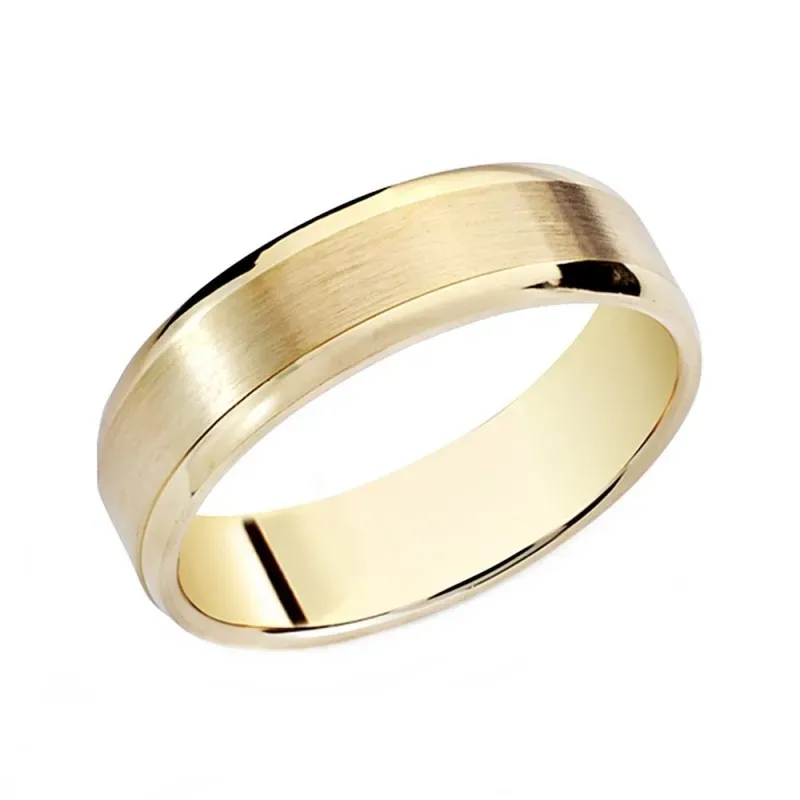 Alianza oro 18k mate brillo 5mm. [8062GR]