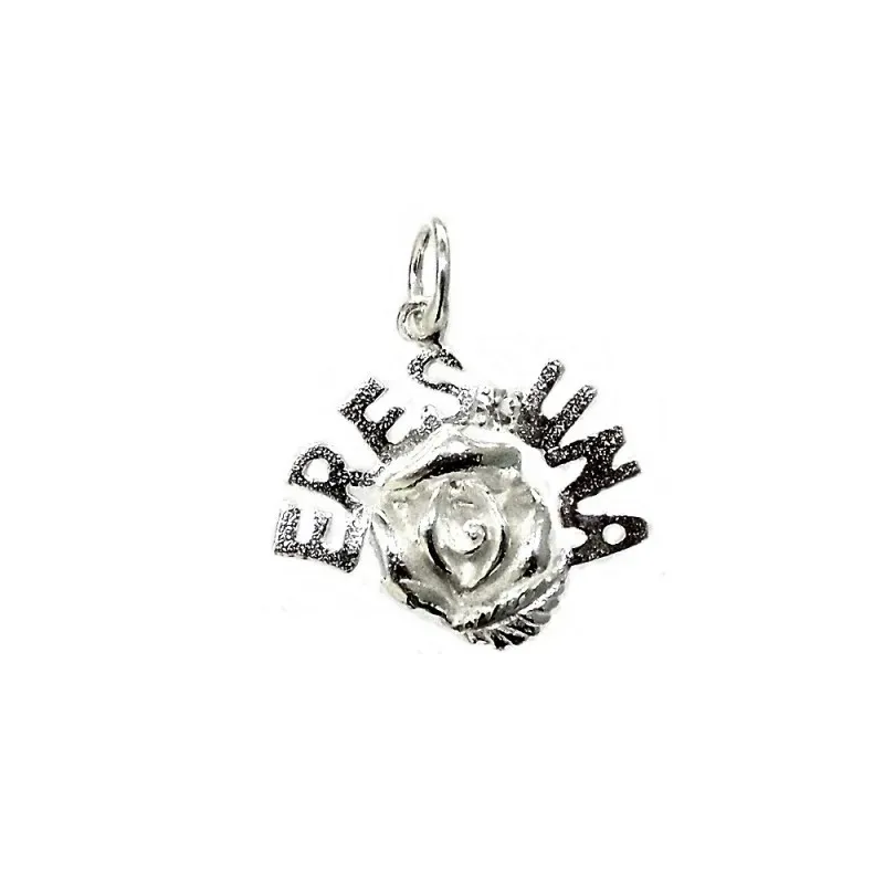 Colgante plata Ley 925m ERES UNA ROSA [1147]
