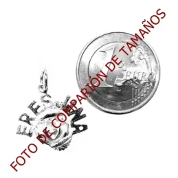 Colgante plata Ley 925m ERES UNA ROSA [1147]