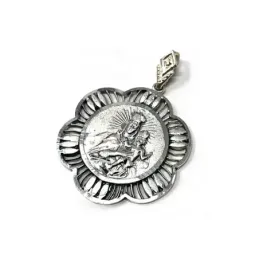 Medalla plata ley 925m Virgen Carmen 30mm. cerco rombos [AA9816]