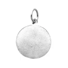 Medalla plata ley 925m oxidada San Judas Tadeo 17mm. circular [AB0545]