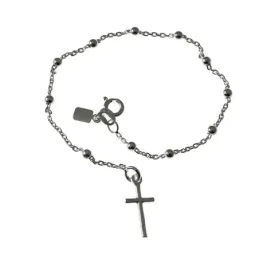 Pulsera plata ley 925m rosario [AB0190]