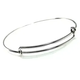 Pulsera plata ley 925m rígida hilo corredizo  [AB0208]