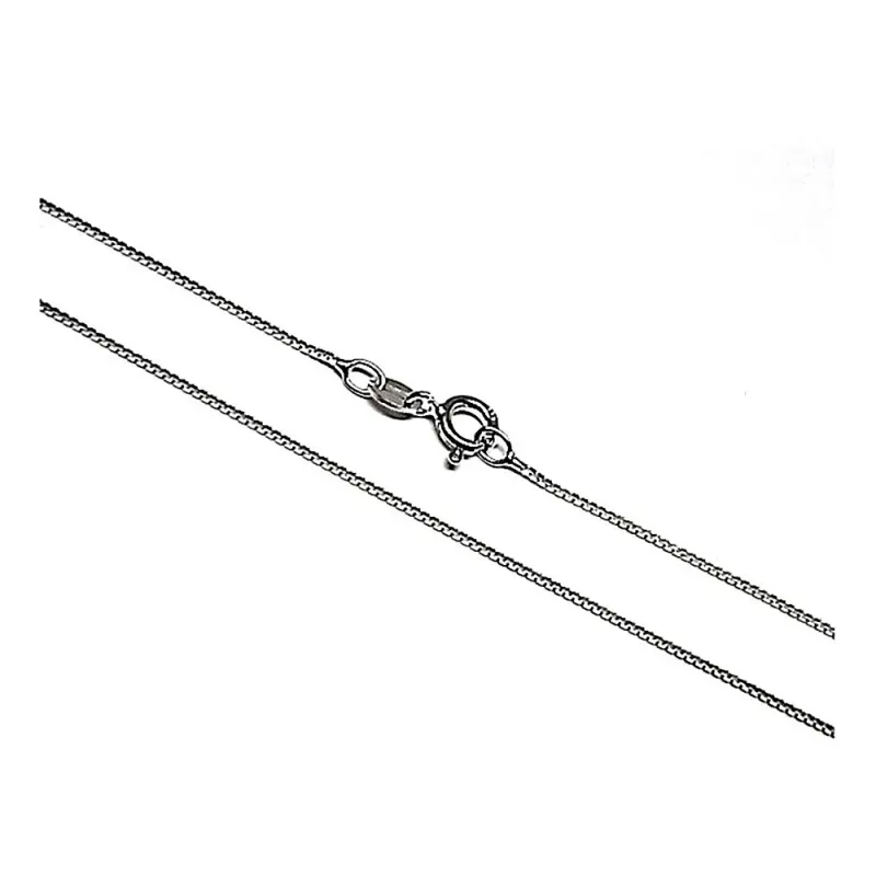 Cadena plata ley 925m lisa 45cm. veneciana 0.15mm. [AB0381]