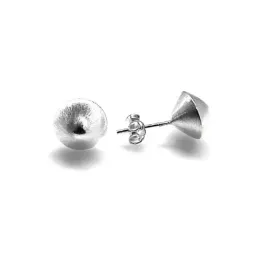 Pendientes plata Ley 925m mate 10mm. [AB1296]