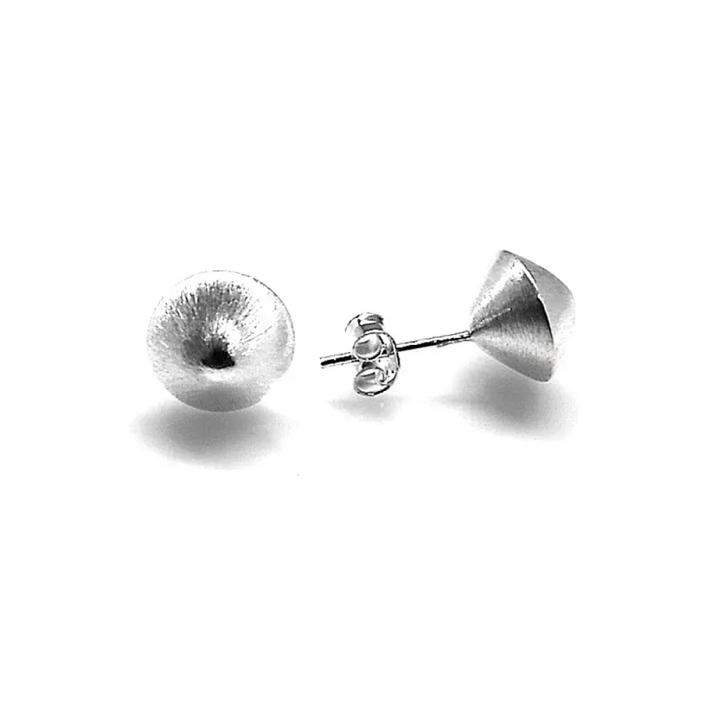 Pendientes plata Ley 925m mate 10mm. [AB1296]