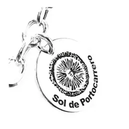 Pulsera plata ley 925m 19cm. discos 15mm. motivos Almería [AB2694]