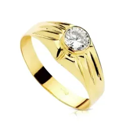 Solitario oro 18k cadete circonita [AB3036]