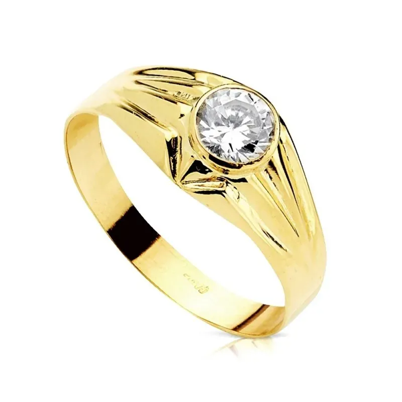 Solitario oro 18k cadete circonita [AB3038]