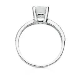 Solitario oro blanco 18k circonita [AB3043]