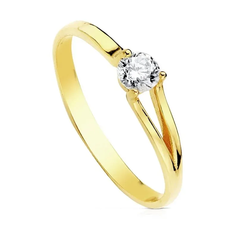 Solitario oro 18k circonita [AB3050]