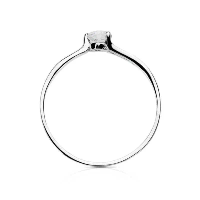 Solitario oro blanco 18k circonita [AB3051]