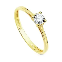 Solitario oro 18k circonita [AB3057]